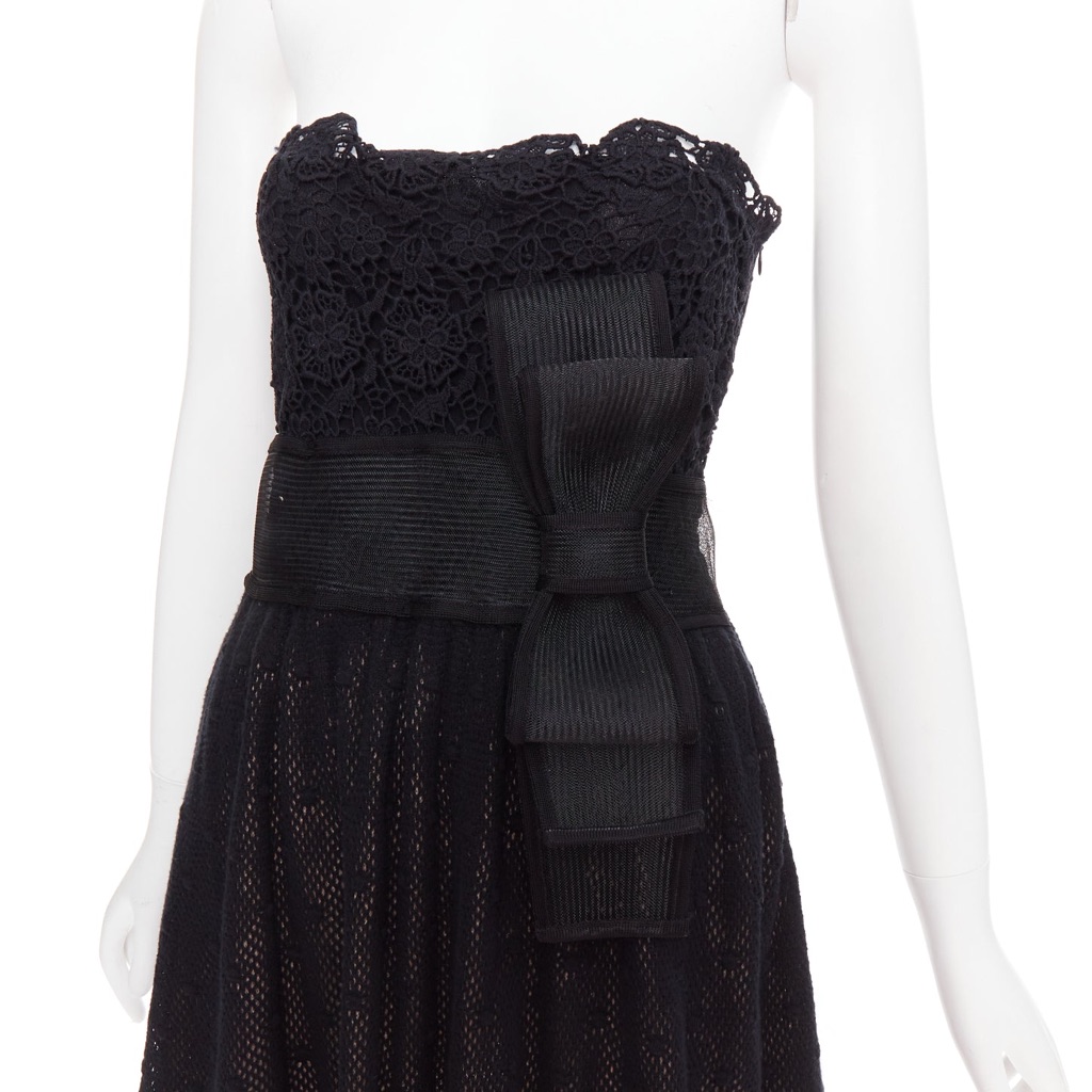 Red Valentino Garavani Bow Embellished Dress - Back view