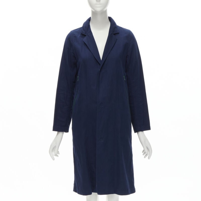 Zucca Navy Linen Overcoat