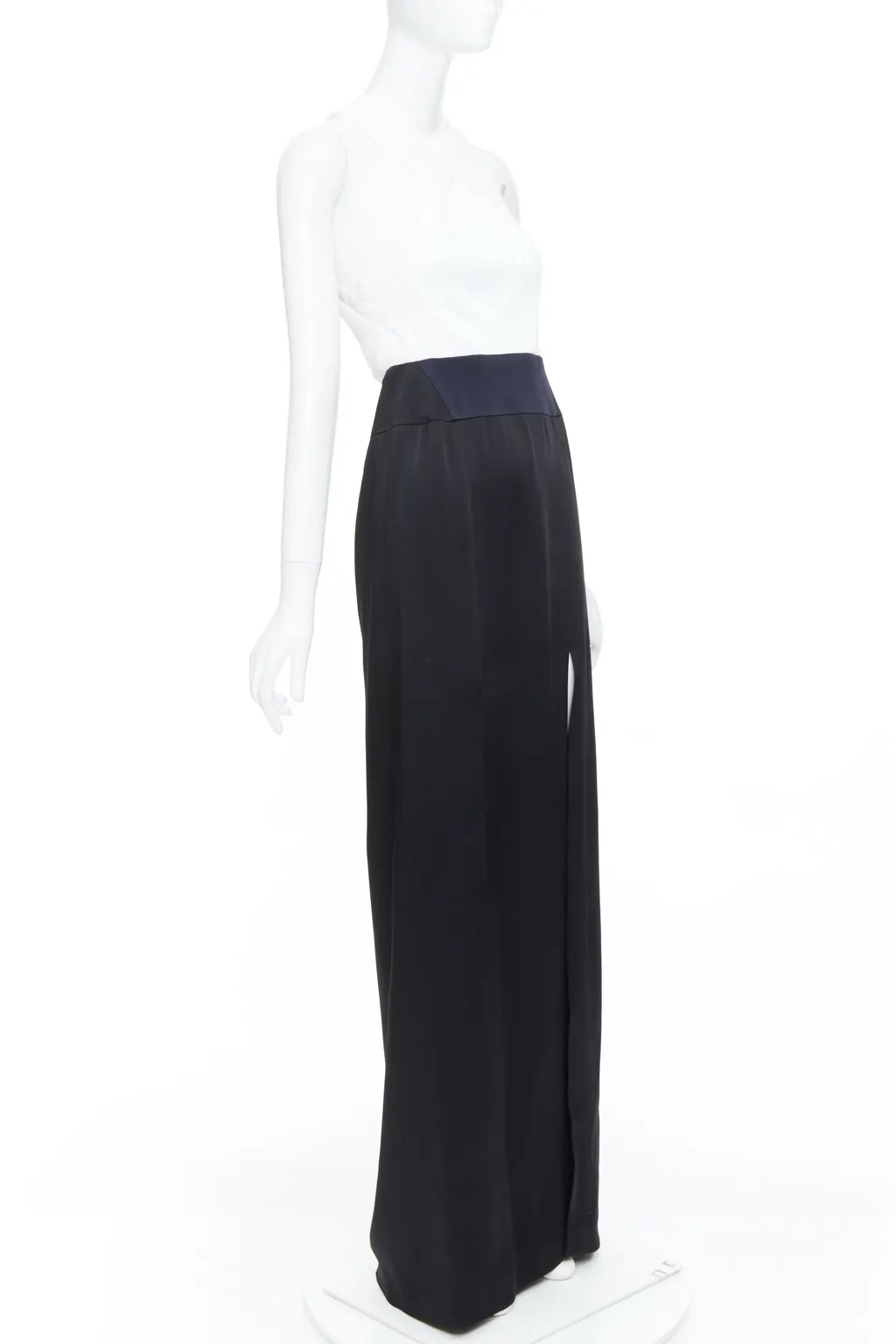 Galvan Pleated Satin Long Gown Black Never worn, with tag - Inside View