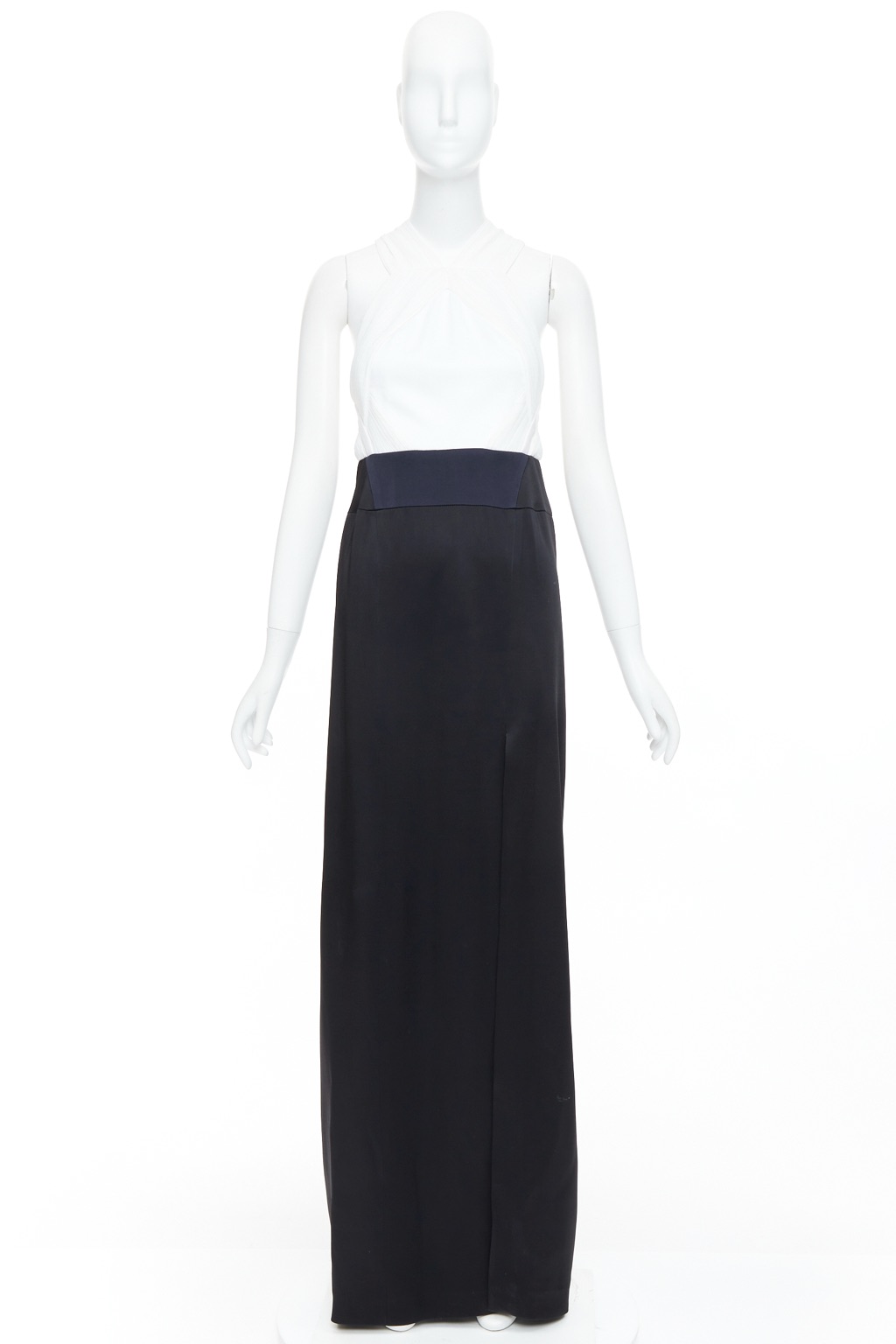 Galvan Pleated Satin Long Gown - Image 11