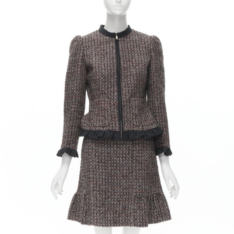 Red Valentino Garavani Tweed Skirt Set
