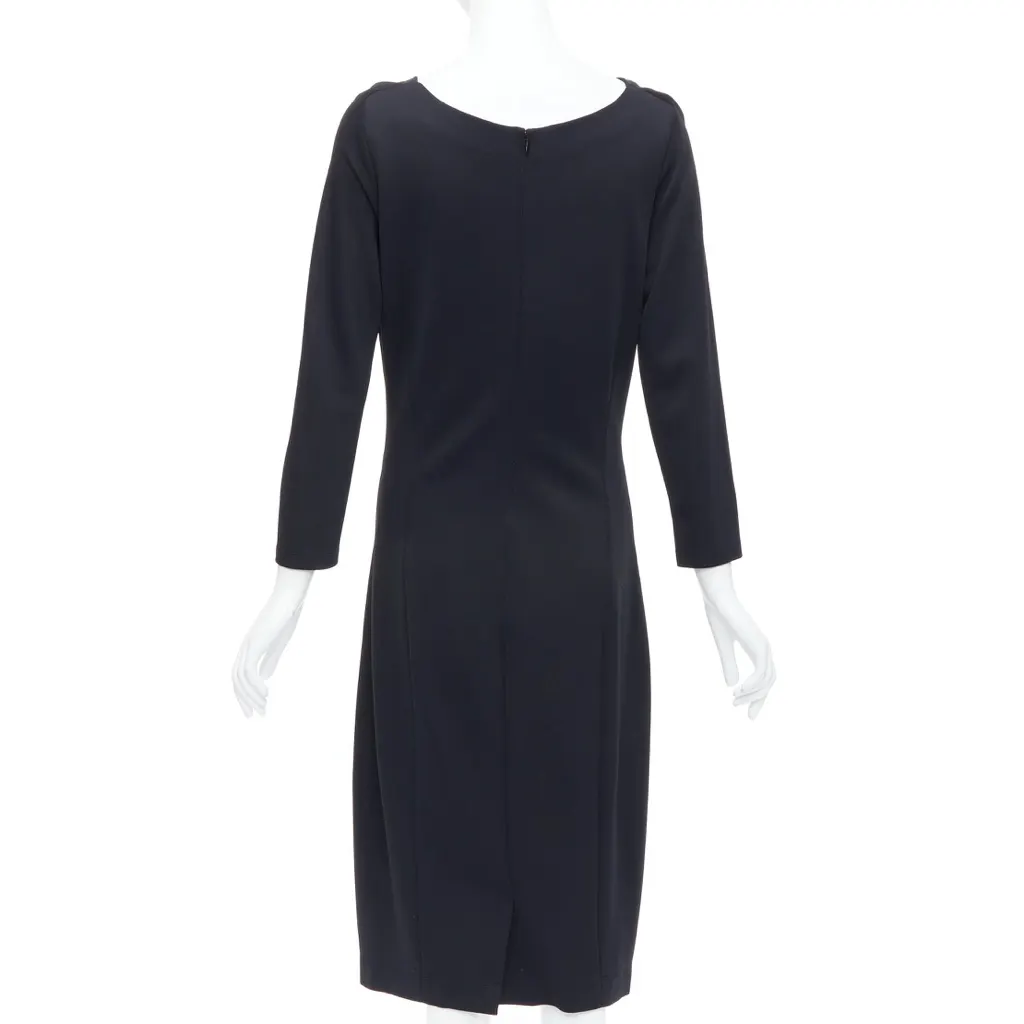 Donna Karan Cowl Neck Dress Black Viscose Very good - Box View
