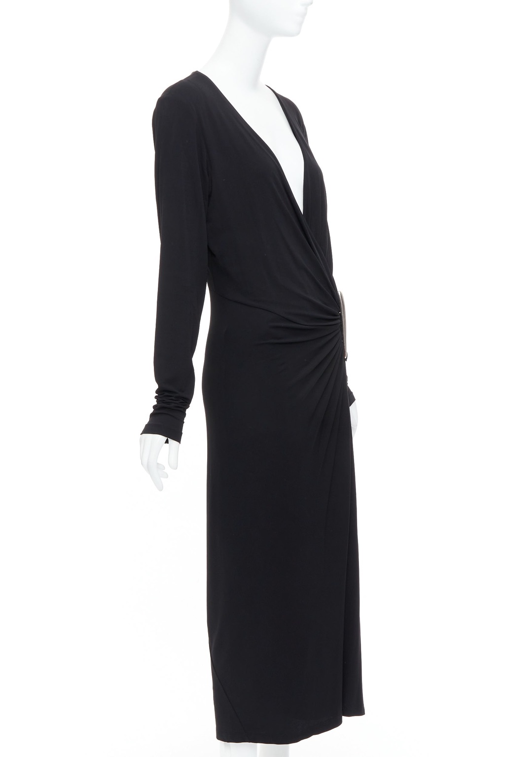 Donna Karan Buckle Drape Dress - Image 6