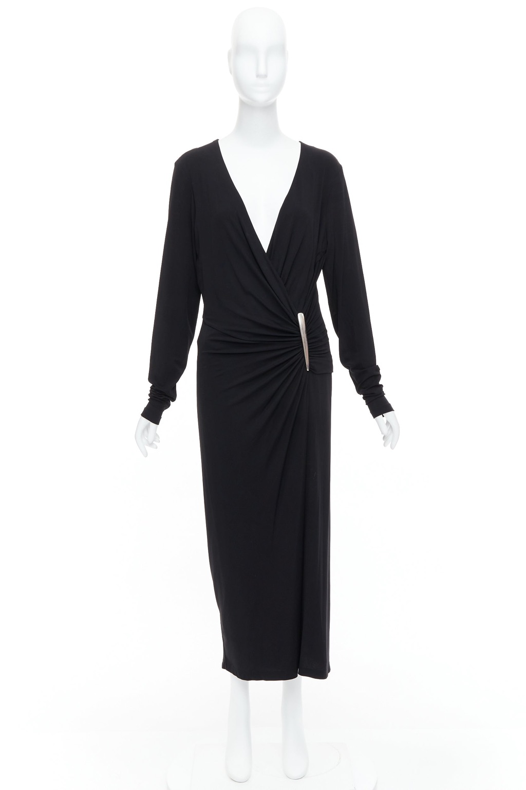 Donna Karan Buckle Drape Dress - Image 11