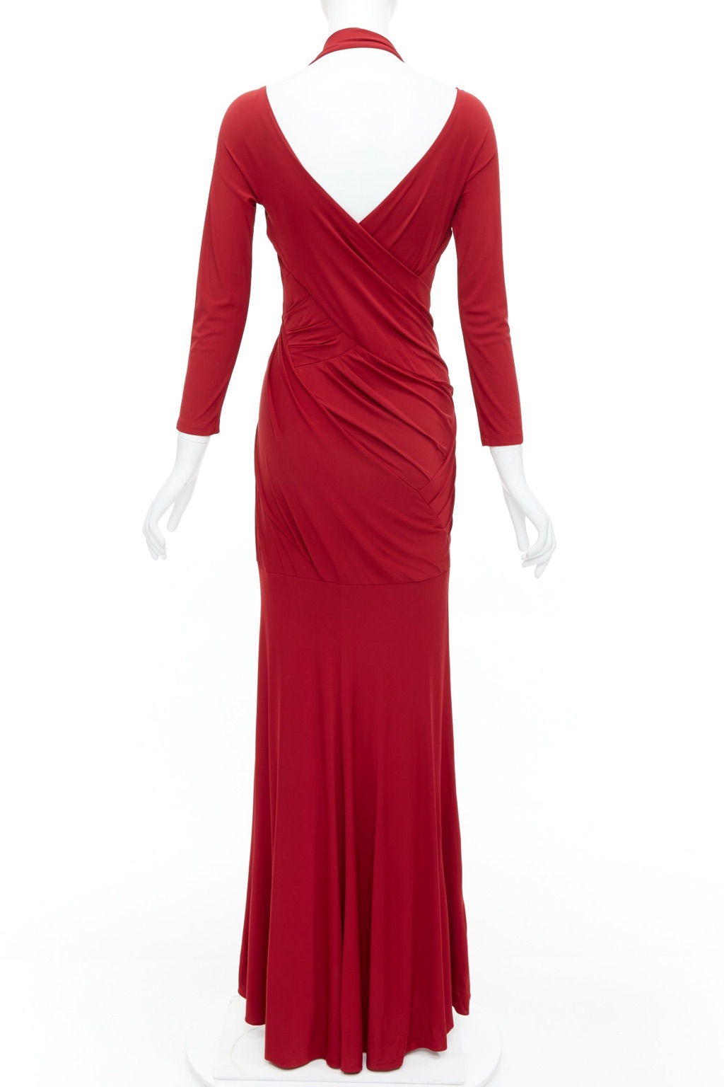 Donna Karan Halter Draped Gown - Side view