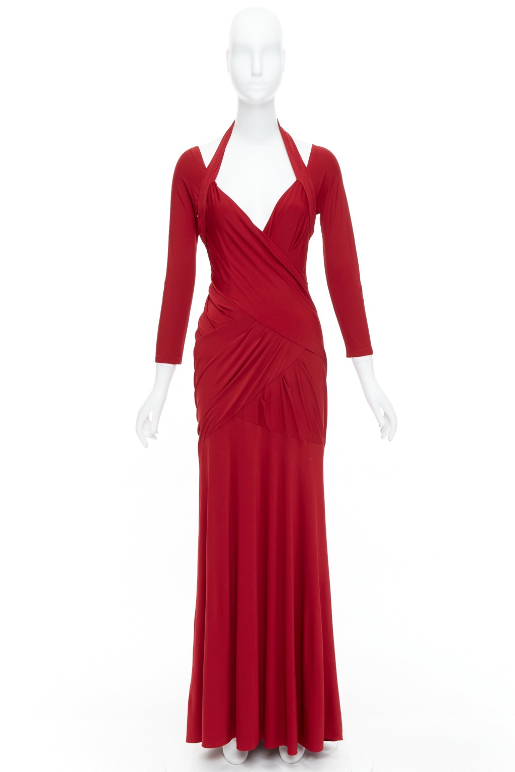 Donna Karan Halter Draped Gown - Image 11