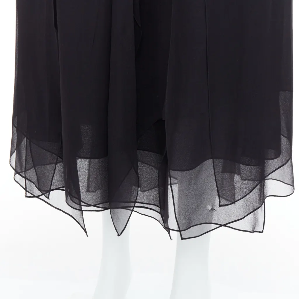 Donna Karan Boxy Midi Dress Black Viscose Very good - Back View