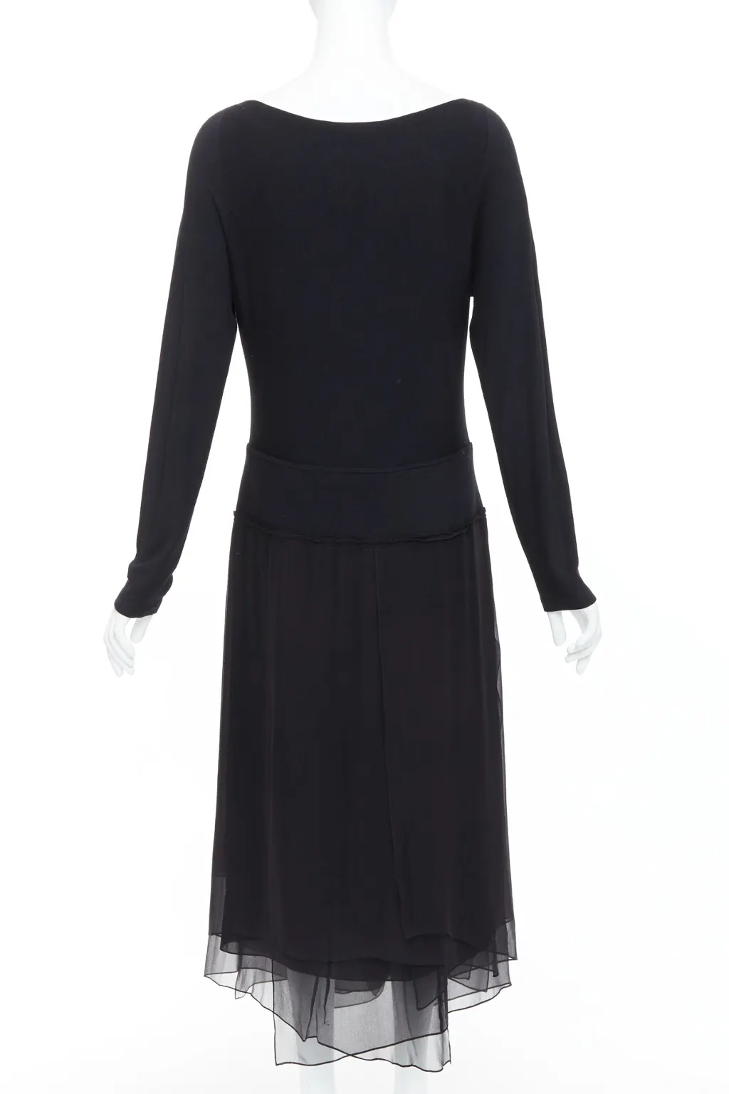 Donna Karan Boxy Midi Dress Black Viscose Very good - Box View