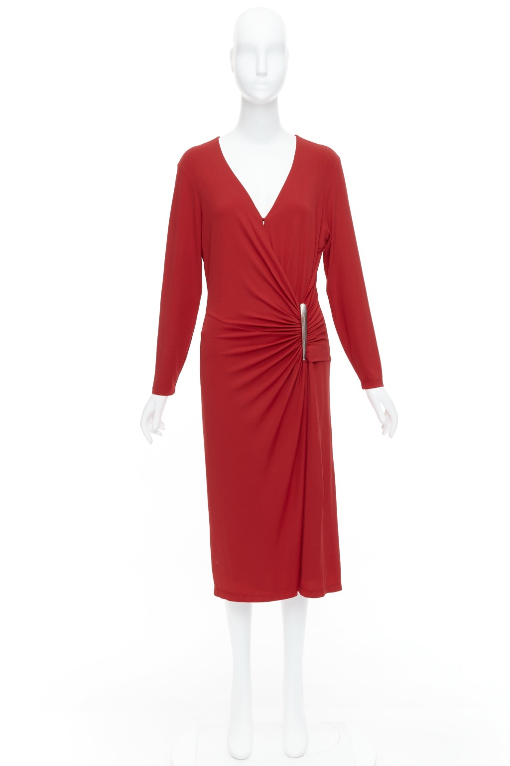Donna Karan Buckle Drape Dress - Image 12