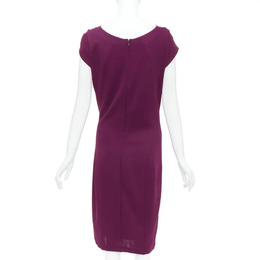 Donna Karan Cowl Neck Sheath Purple Viscose Very good - Box View