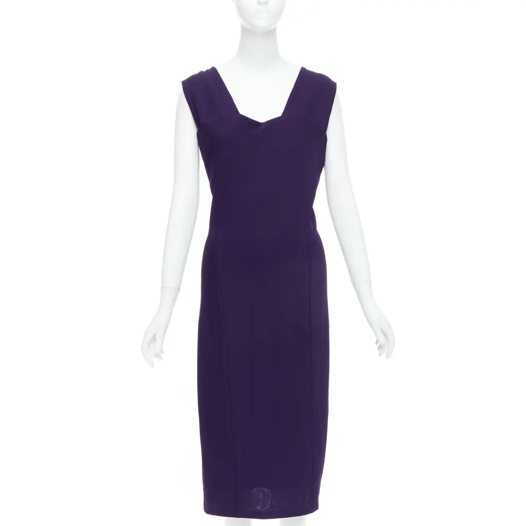 Donna Karan Fluid Crepe Double Purple Viscose Very good - Front View