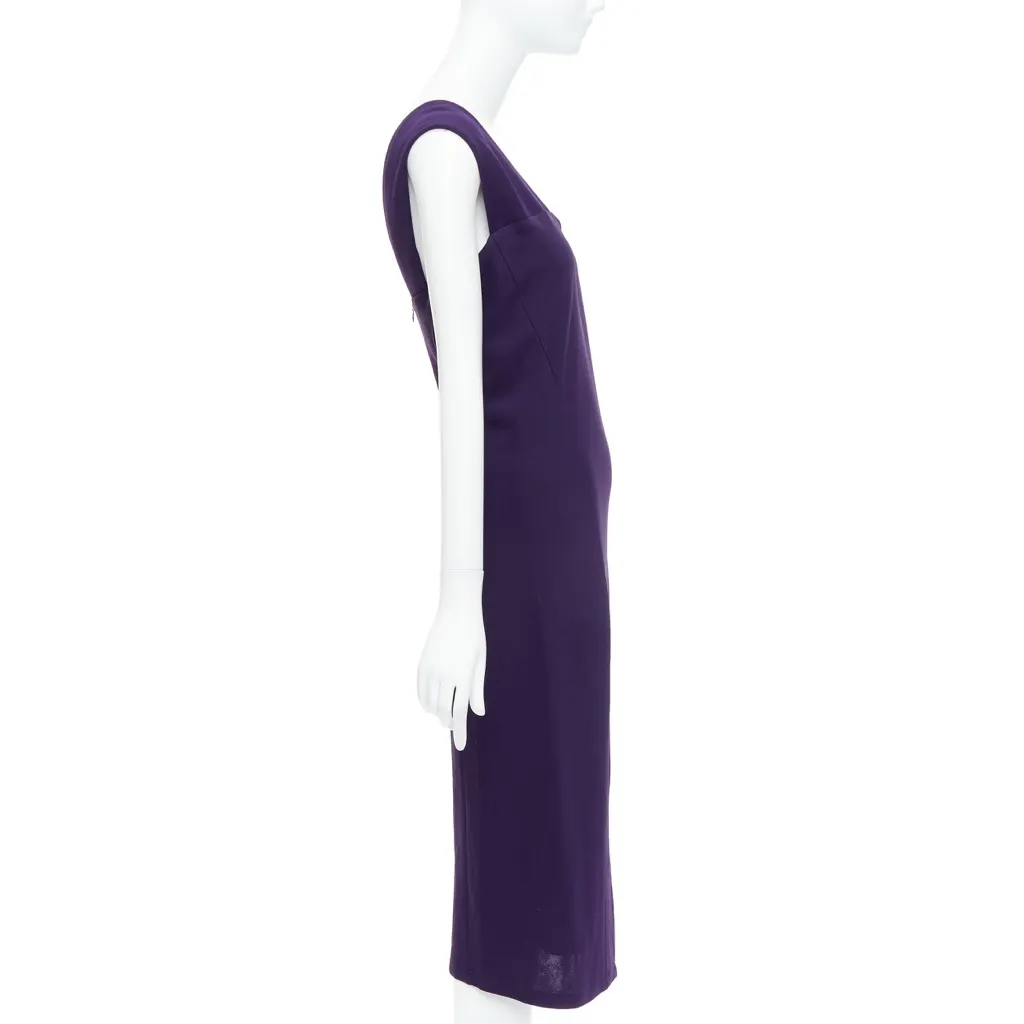 Donna Karan Fluid Crepe Double Purple Viscose Very good - Model View