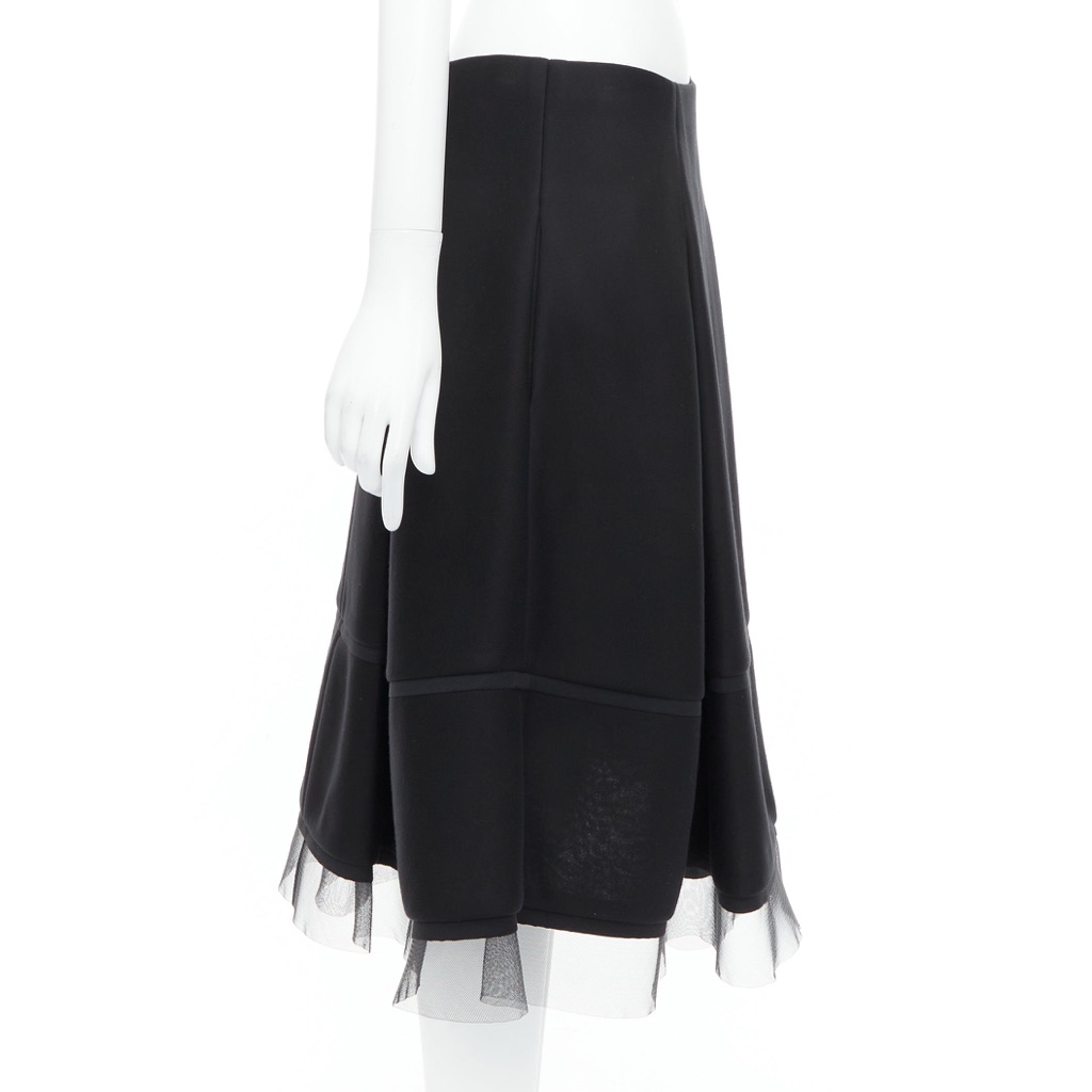 Donna Karan Scuba Tulle Skirt - 4