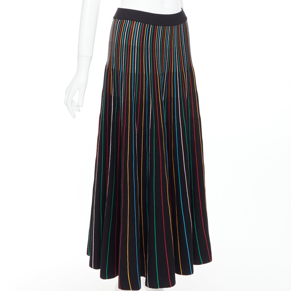 Red Valentino Garavani Rainbow Stripe Skirt - Image 6