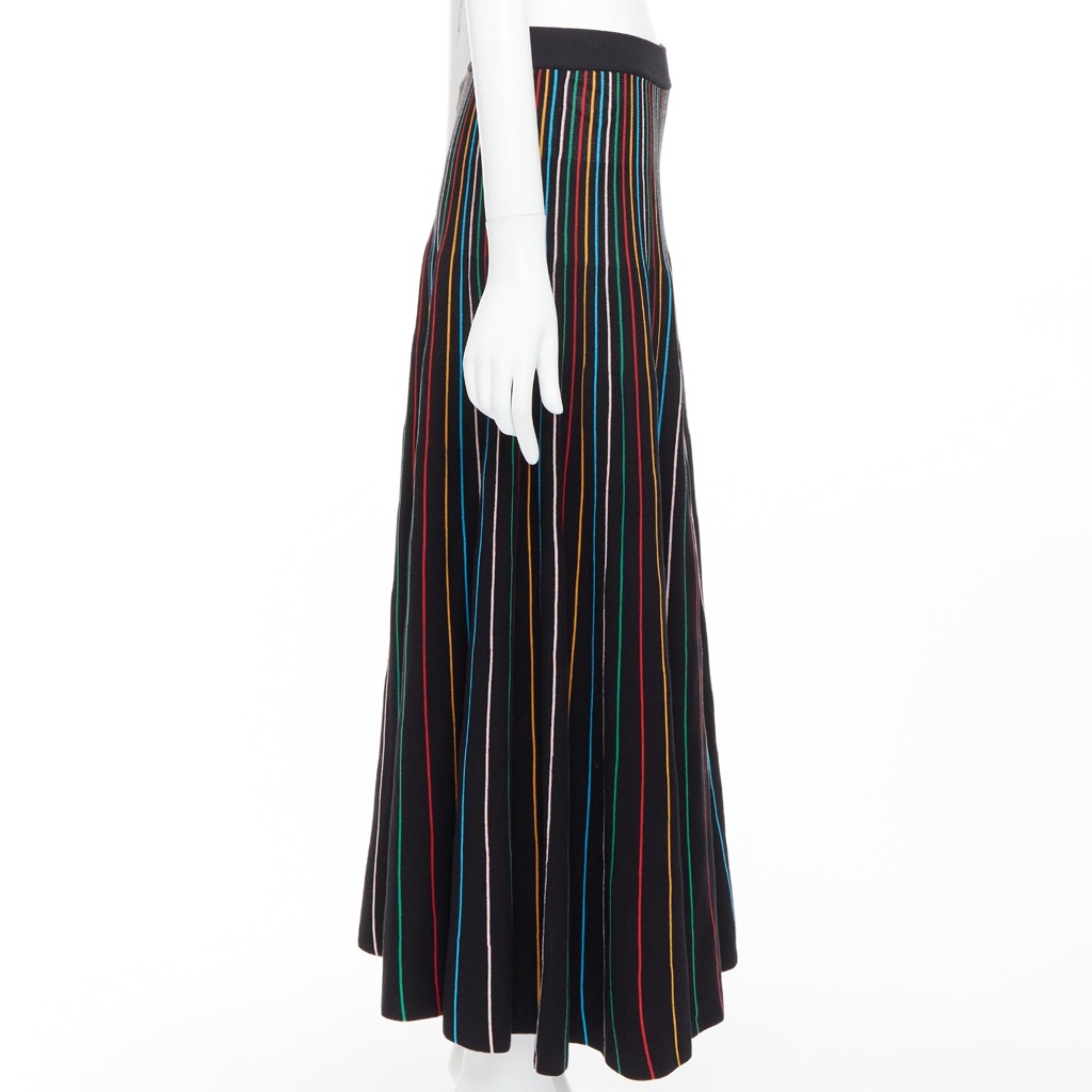 Red Valentino Garavani Rainbow Stripe Skirt - 4