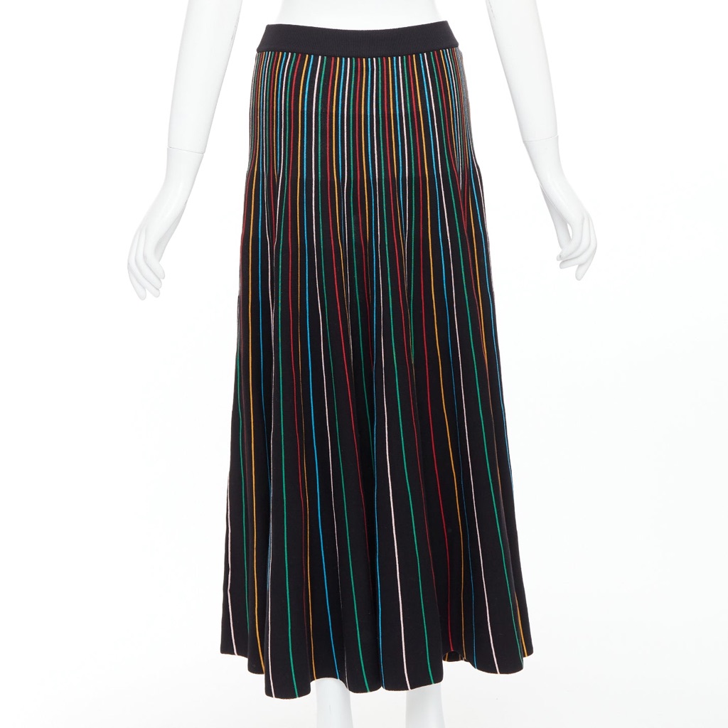 Red Valentino Garavani Rainbow Stripe Skirt - Side view