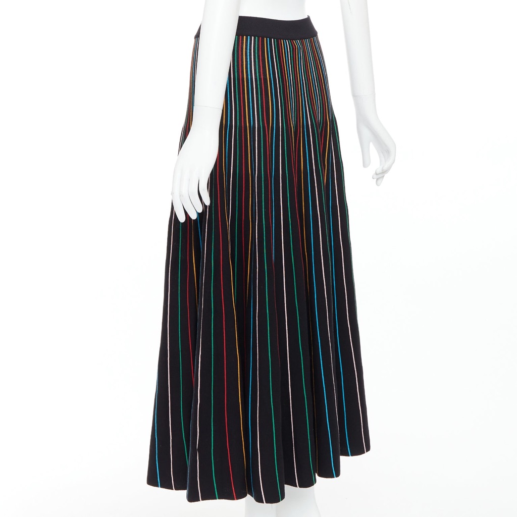 Red Valentino Garavani Rainbow Stripe Skirt - Detail 1