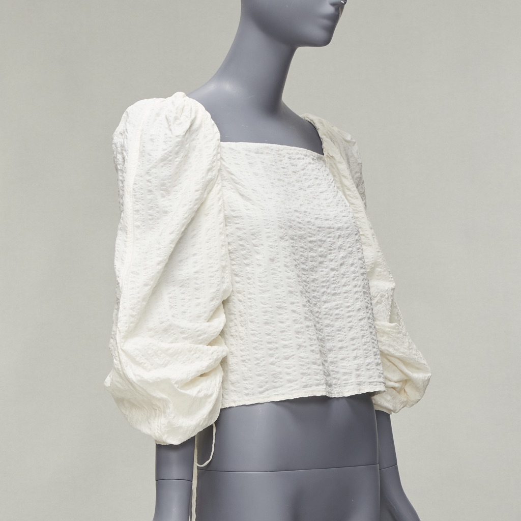 Rejina Pyo Ruched Peasant Top - Image 6