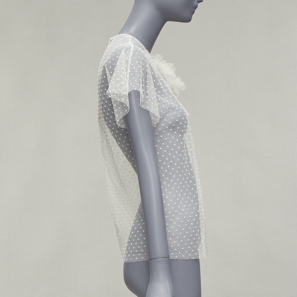 Red Valentino Garavani Polka Dot Sheer Top - 4
