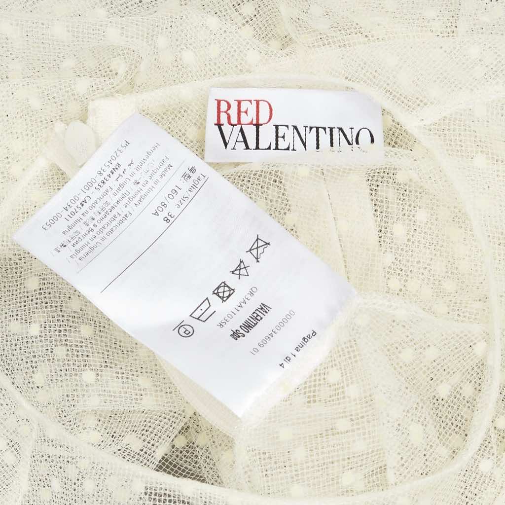 Red Valentino Garavani Polka Dot Sheer Top - Image 10