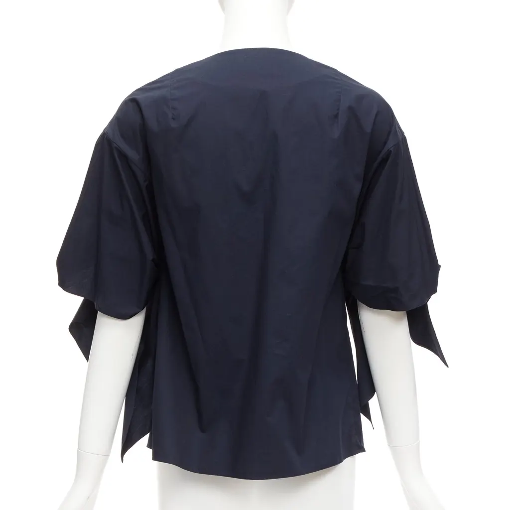 Delpozo Knot Tie Top Navy Cotton Never worn - Box View