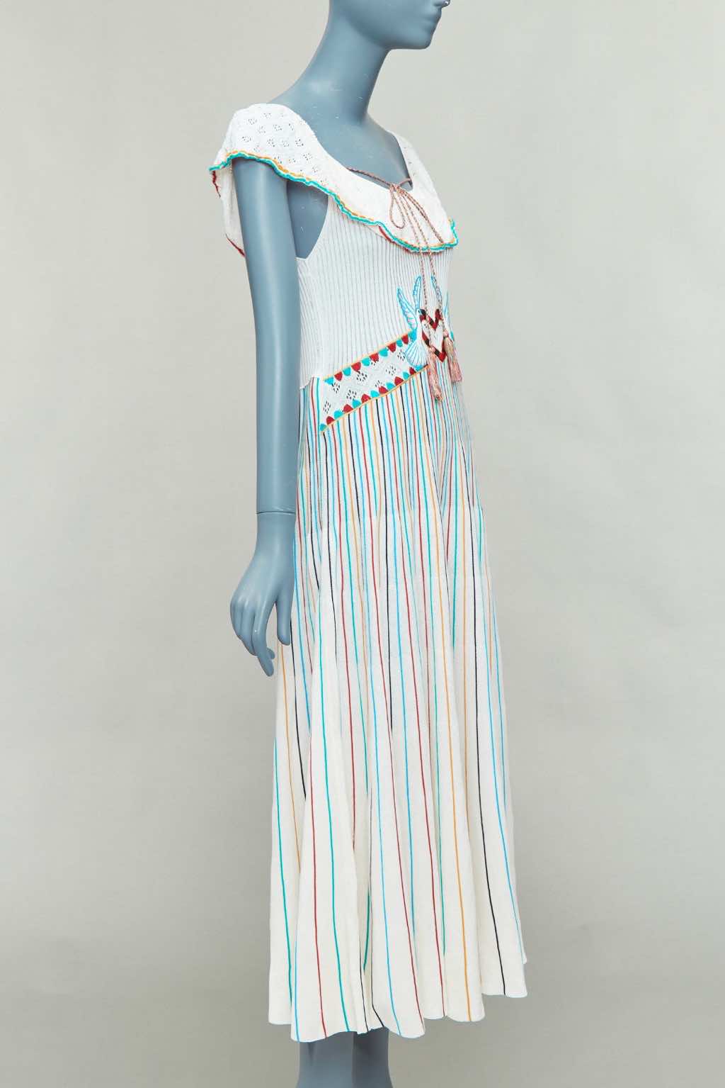 Red Valentino Garavani Bird Embroidery Dress - Image 6