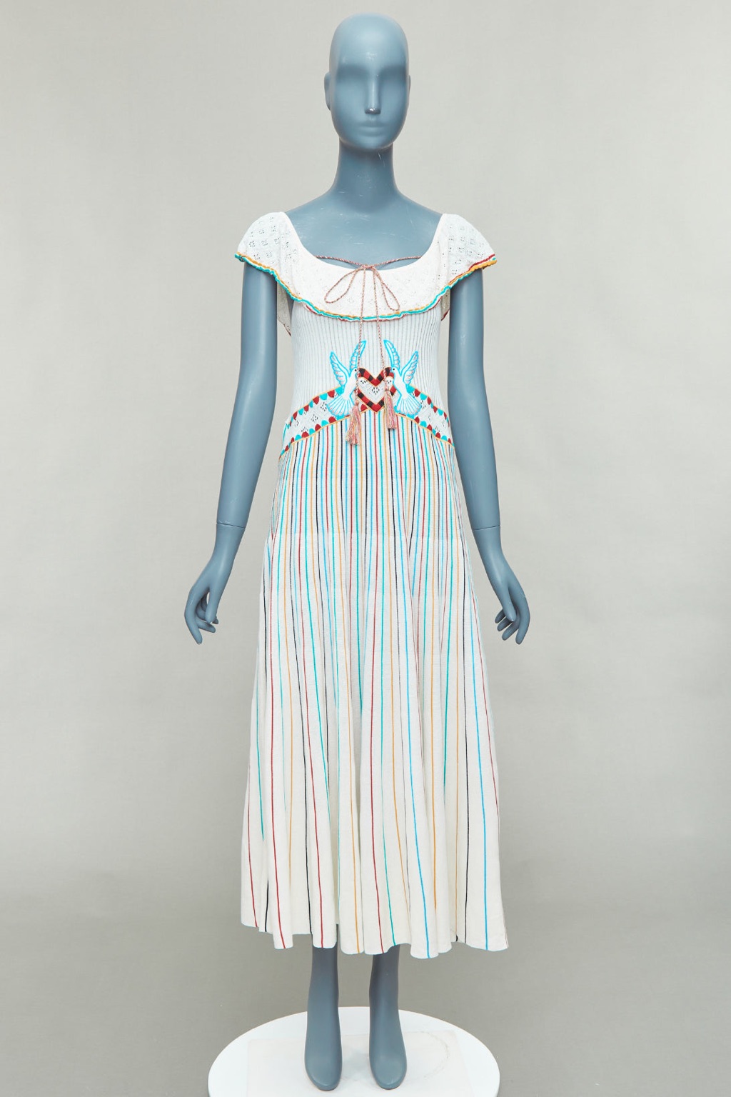 Red Valentino Garavani Bird Embroidery Dress - Image 11