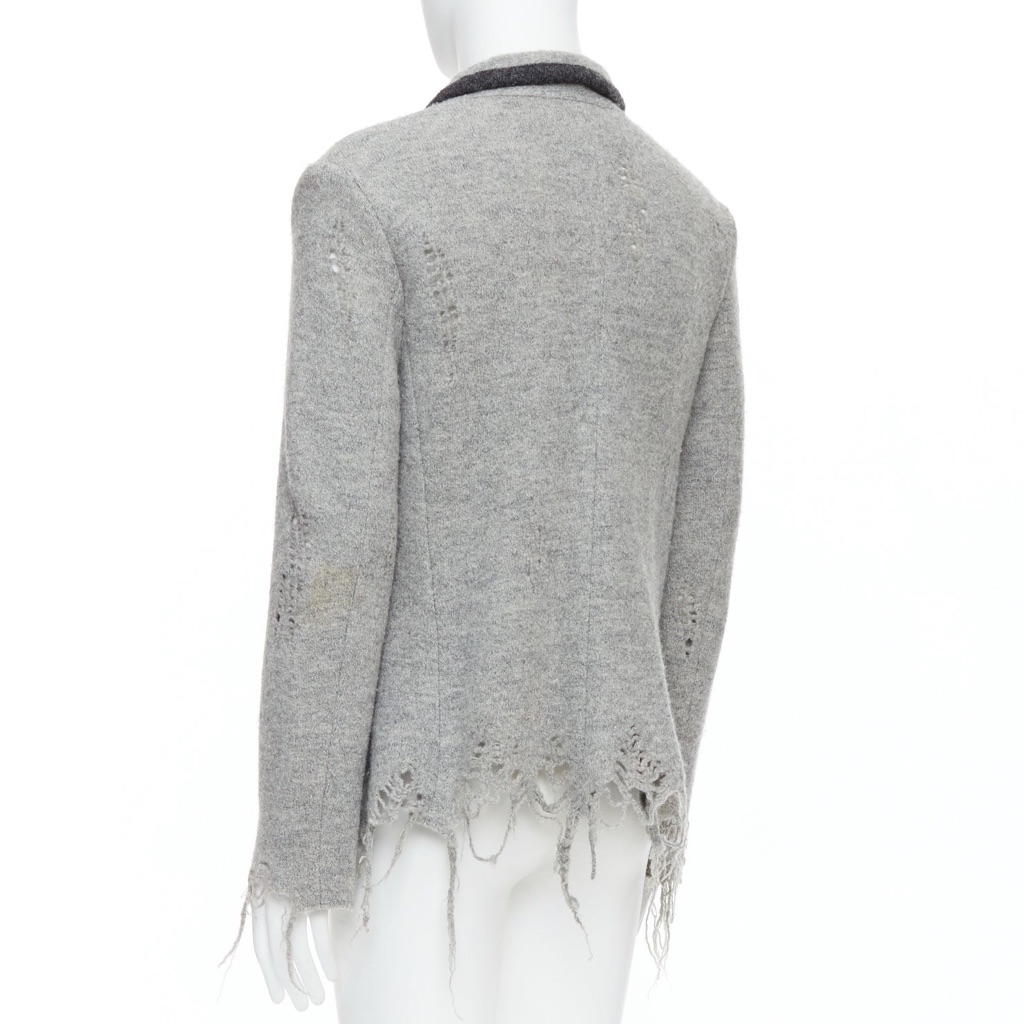 Miharayasuhiro Grey Grunge Nautical Blazer - Detail 1