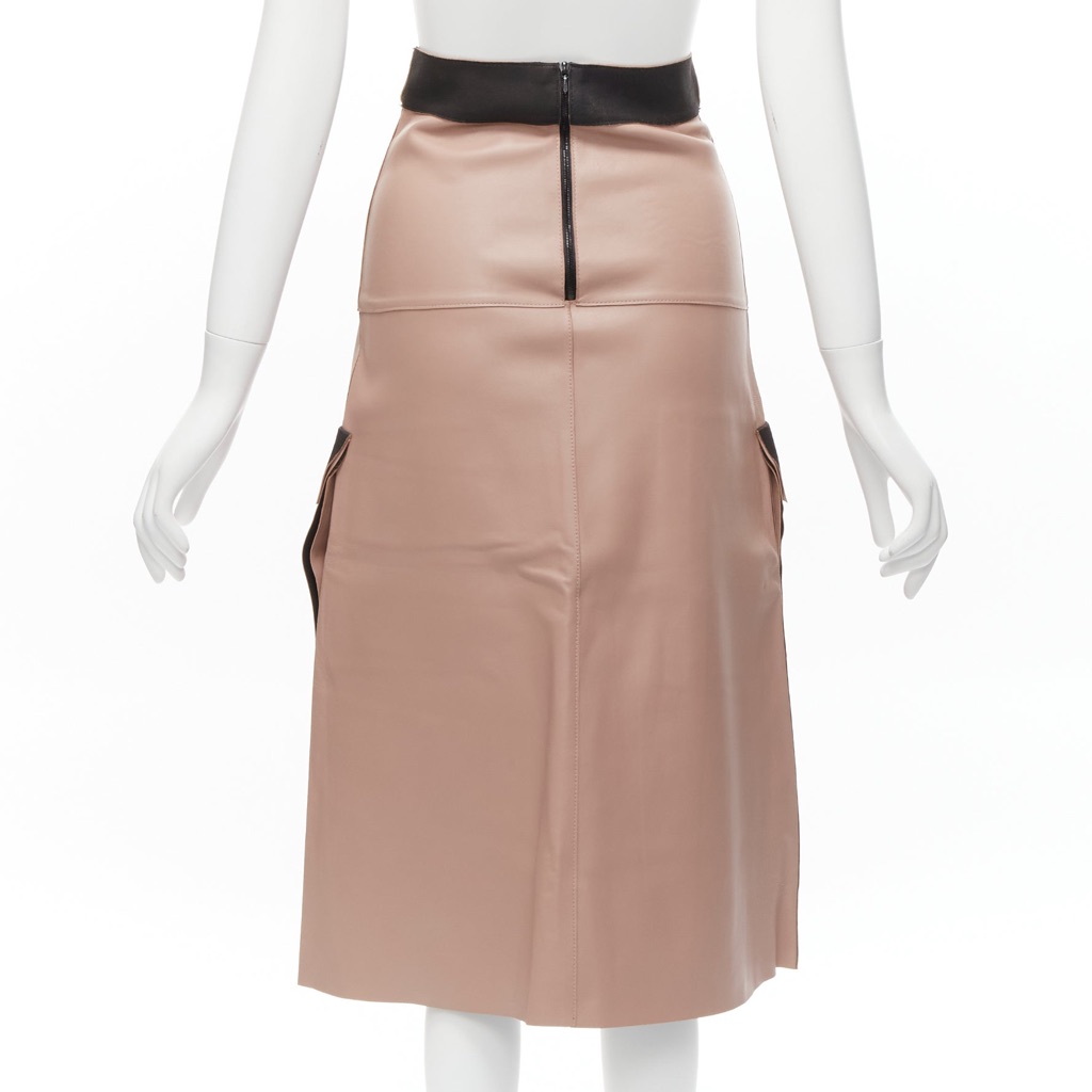 Dion Lee Leather Panel Skirt - Side view