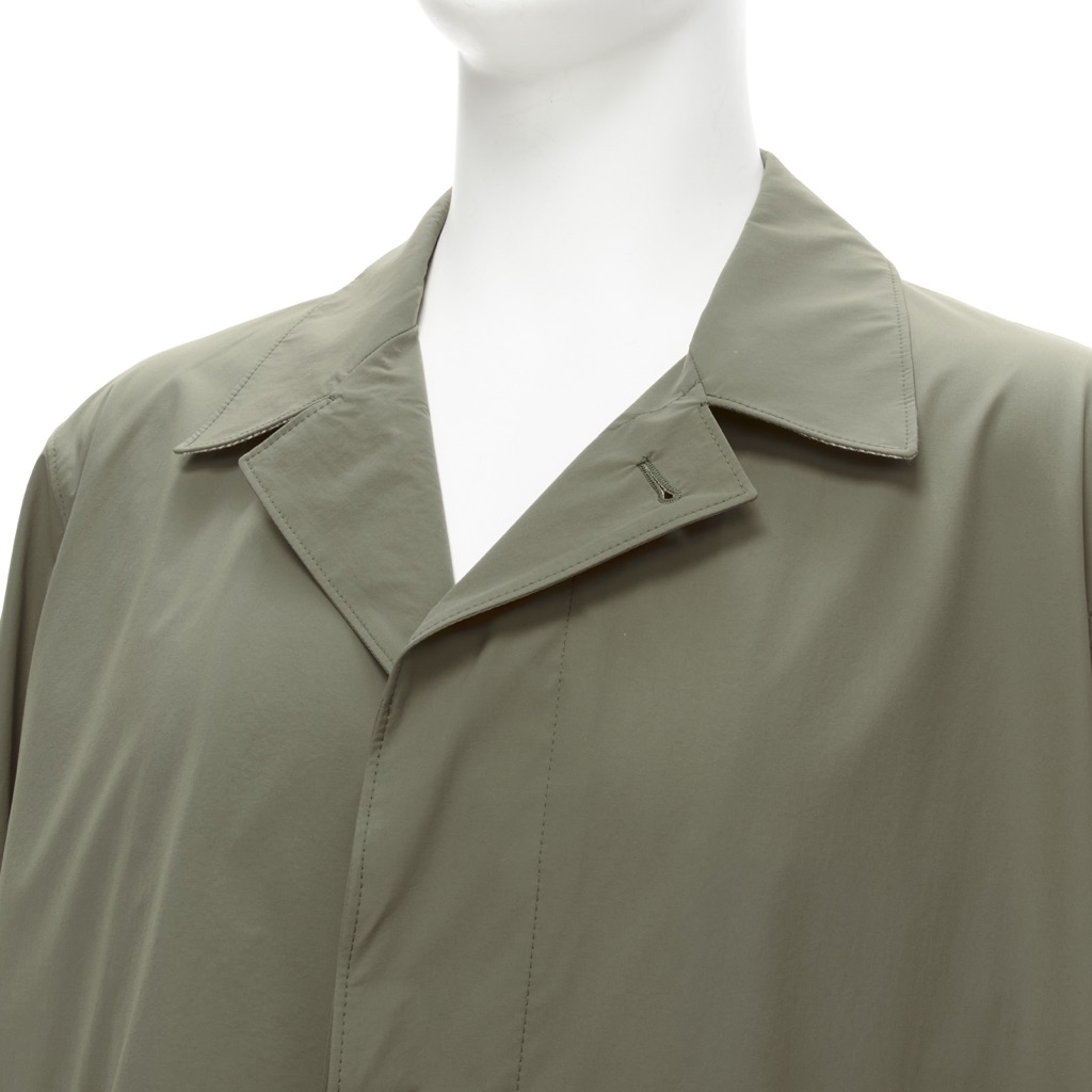 Loro Piana Green Longline Jacket - Back view