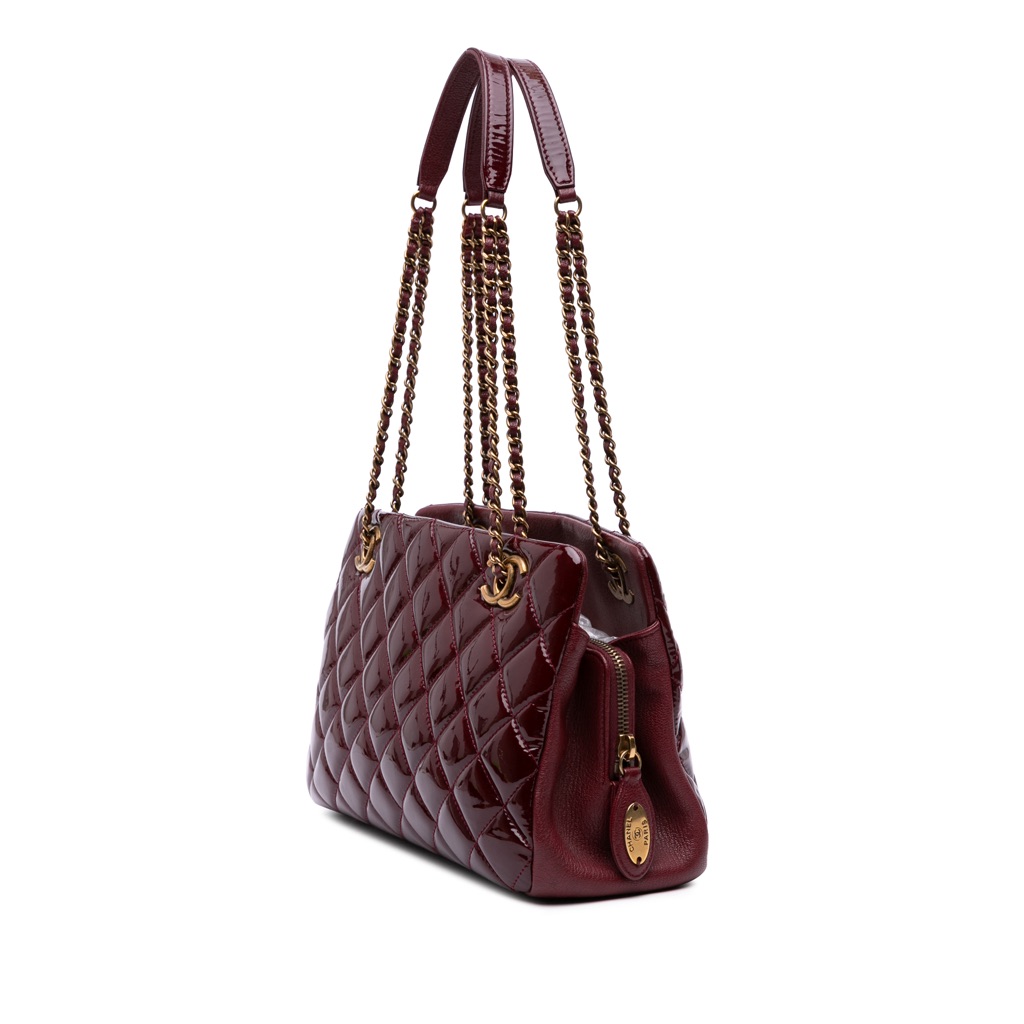 Chanel Paris Salzburg Small Patent and Goatskin CC Eyelet Tote - 2