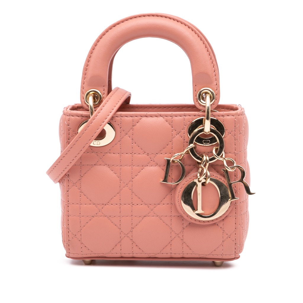 Dior Micro Lambskin Cannage Lady Dior
