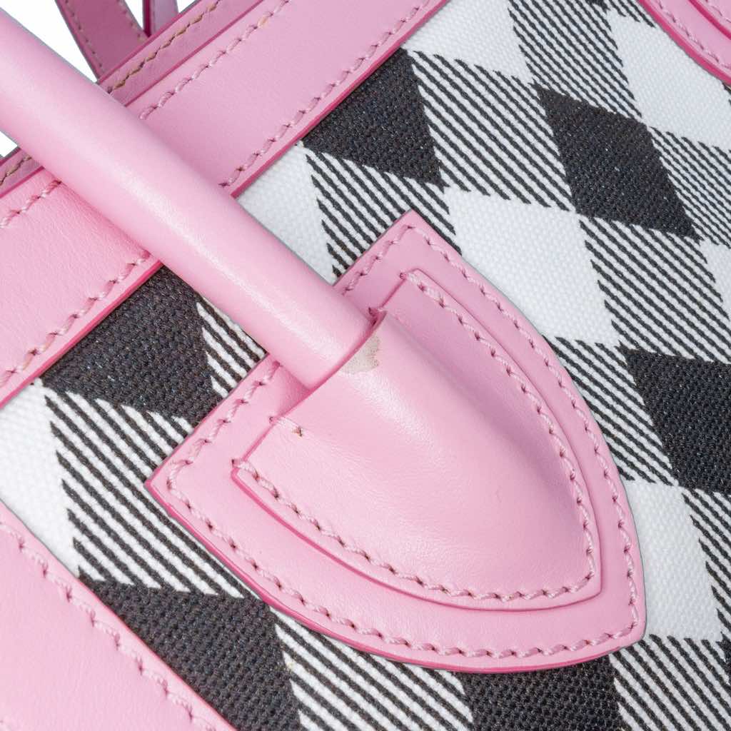 Balmain Canvas Checkered B-Army 26 Shopping Satchel - 5