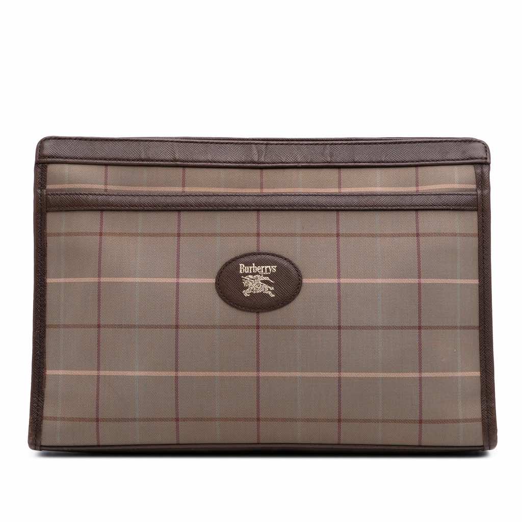 Burberry Vintage Check Canvas Clutch