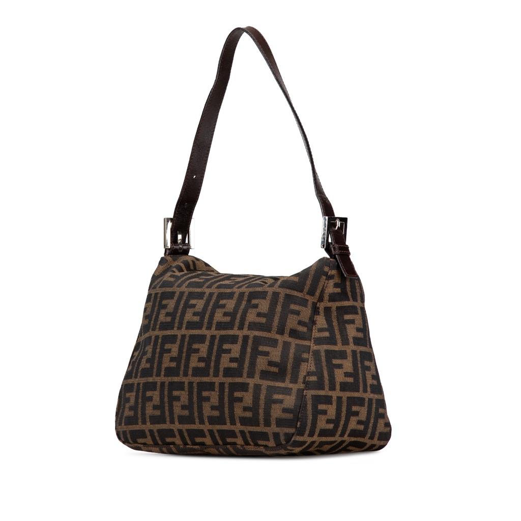 Fendi Zucca Canvas Double Flap Shoulder Bag - 2