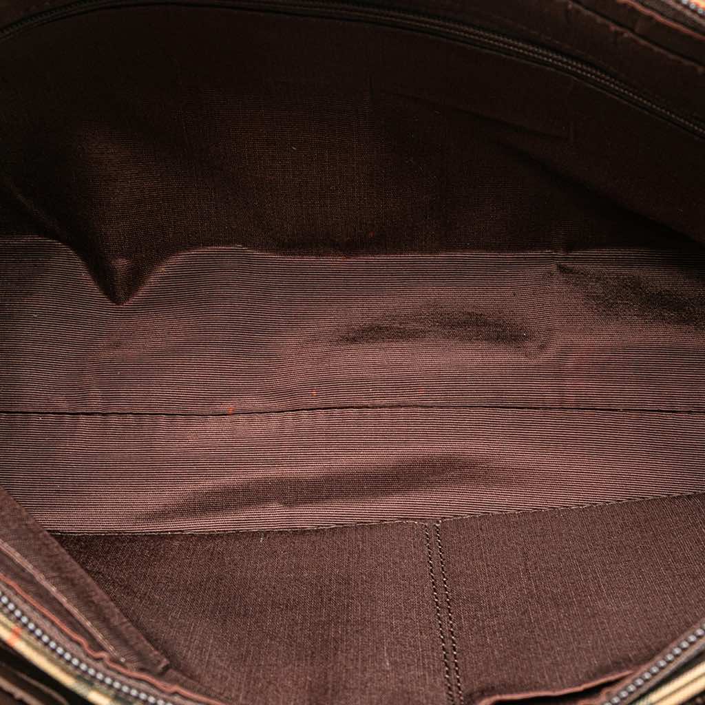 Burberry Haymarket Check Canvas Handbag - 4