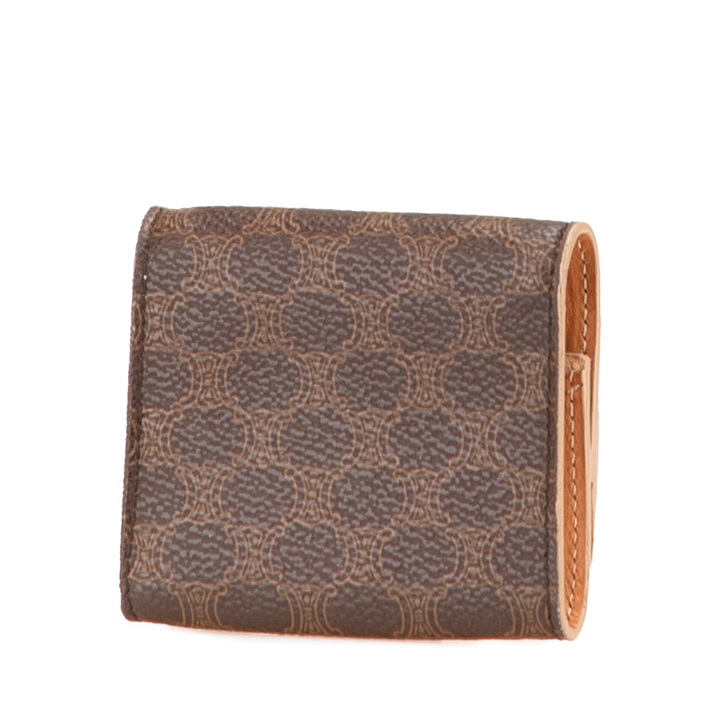 Celine Macadam Coated Canvas Coin Pouch - Back view