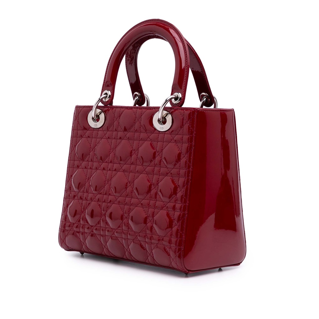 Dior Medium Patent Cannage Lady Dior - 2