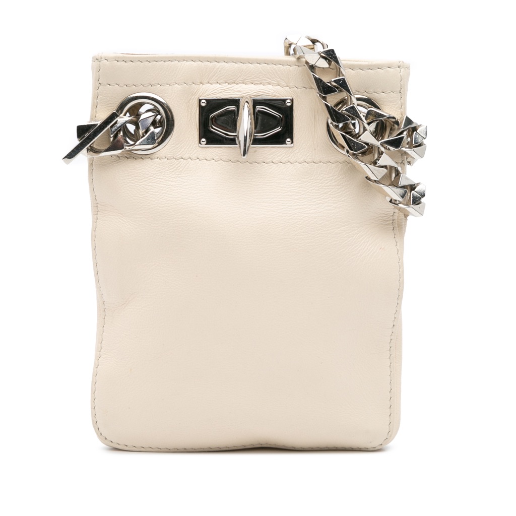 Givenchy Leather Shark Lock Chain Shoulder Bag