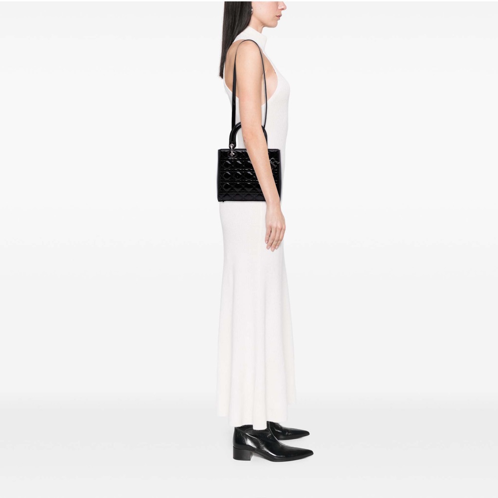 Dior Medium Patent Cannage Lady Dior - Image 15