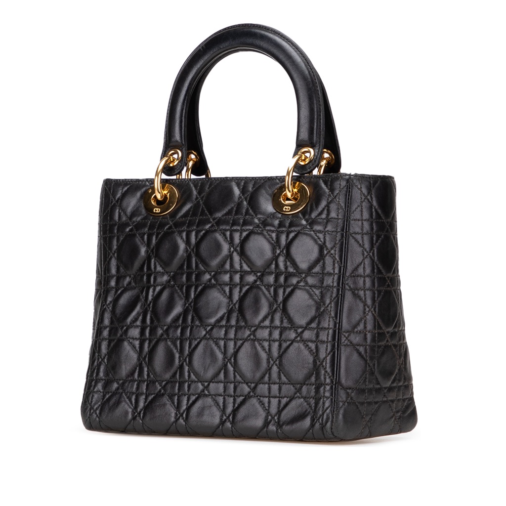 Dior Medium Lambskin Cannage Lady Dior - 2