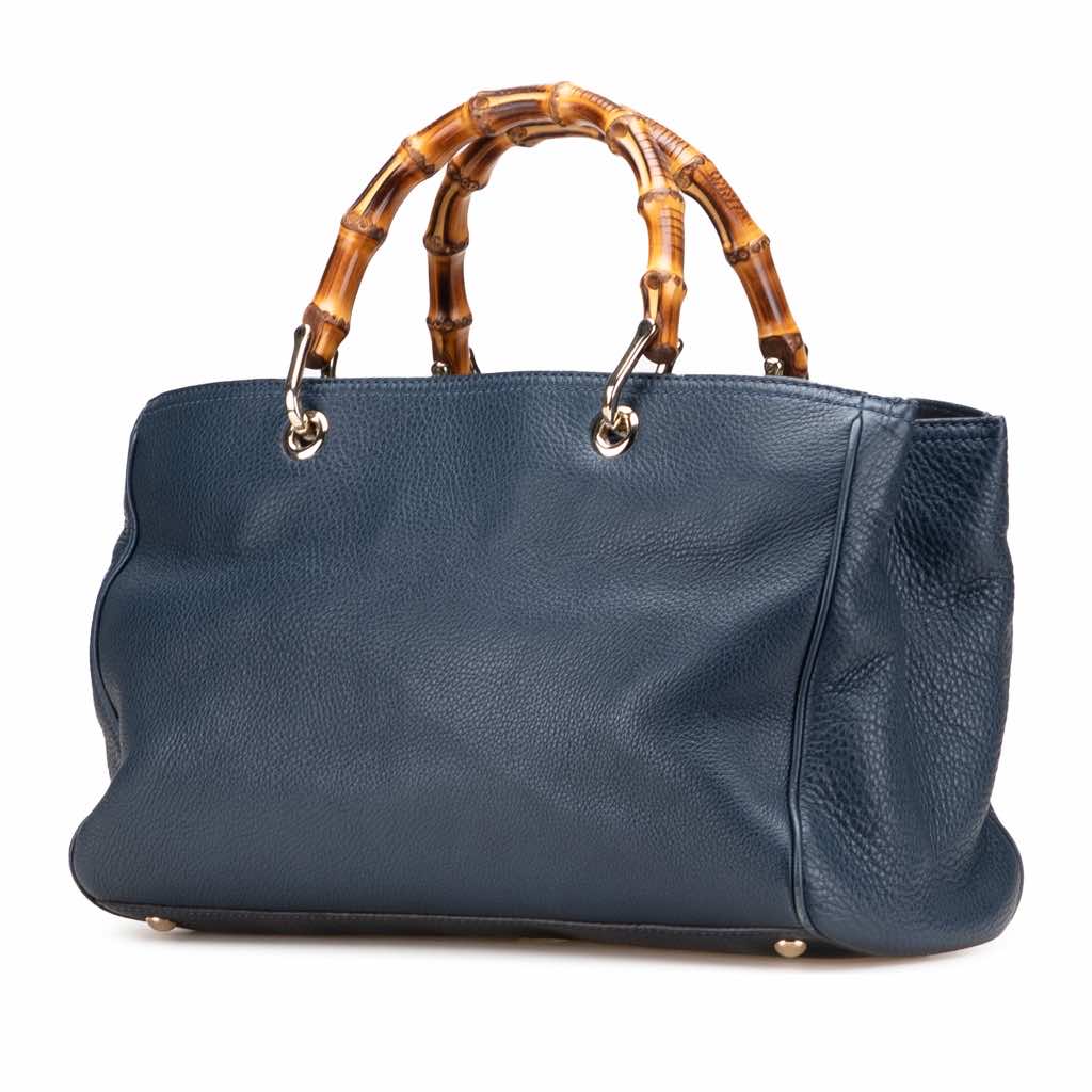 Gucci Medium Calfskin Bamboo Shopper Satchel - 2