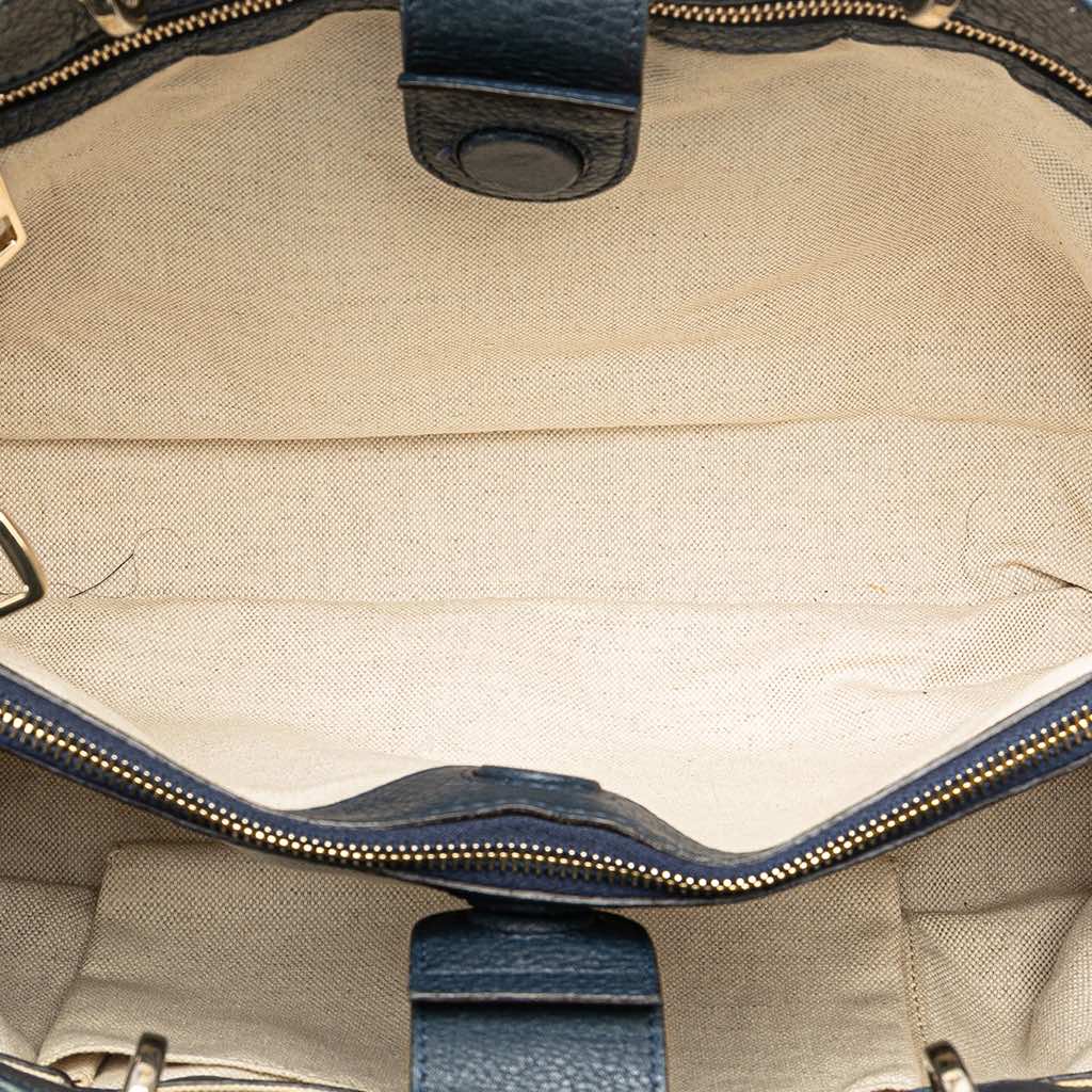 Gucci Medium Calfskin Bamboo Shopper Satchel - 4