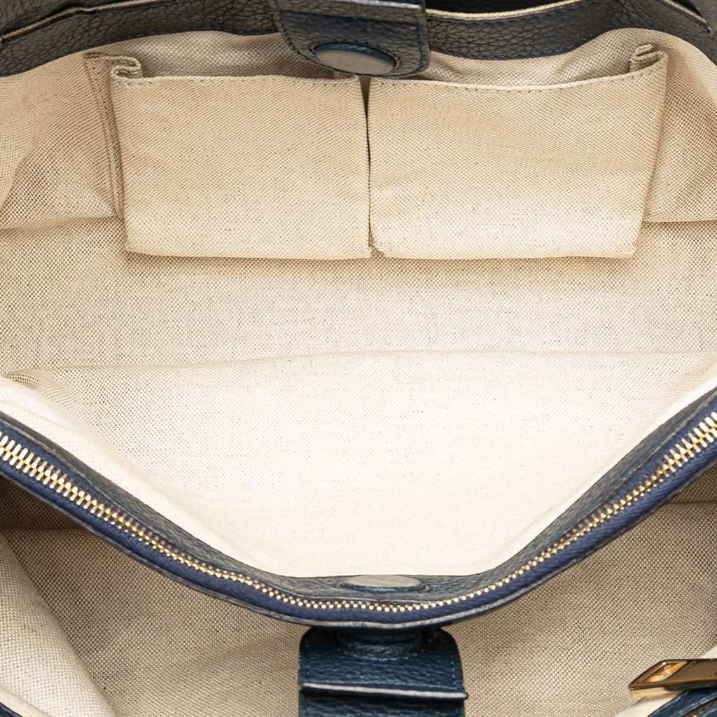 Gucci Medium Calfskin Bamboo Shopper Satchel - 5