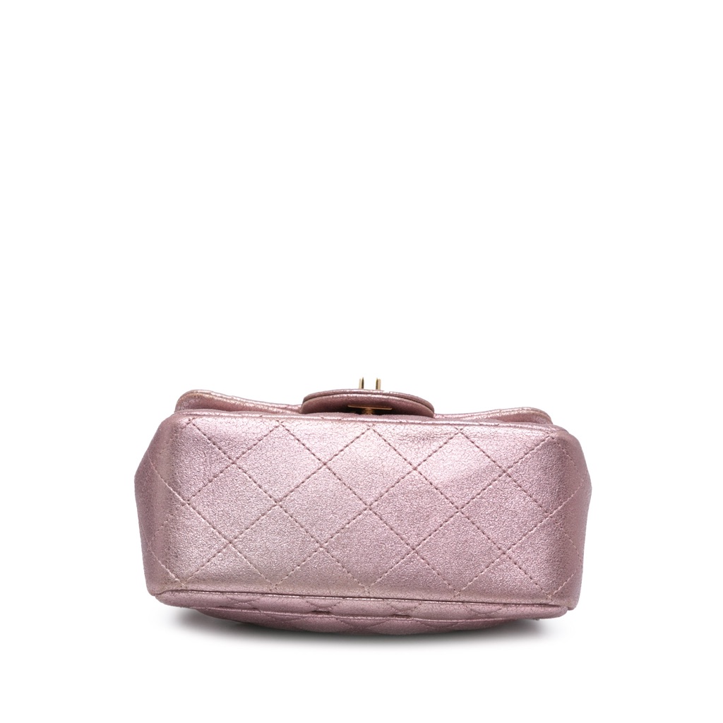 Chanel Mini Square Classic Metallic Calfskin Single Flap - 3