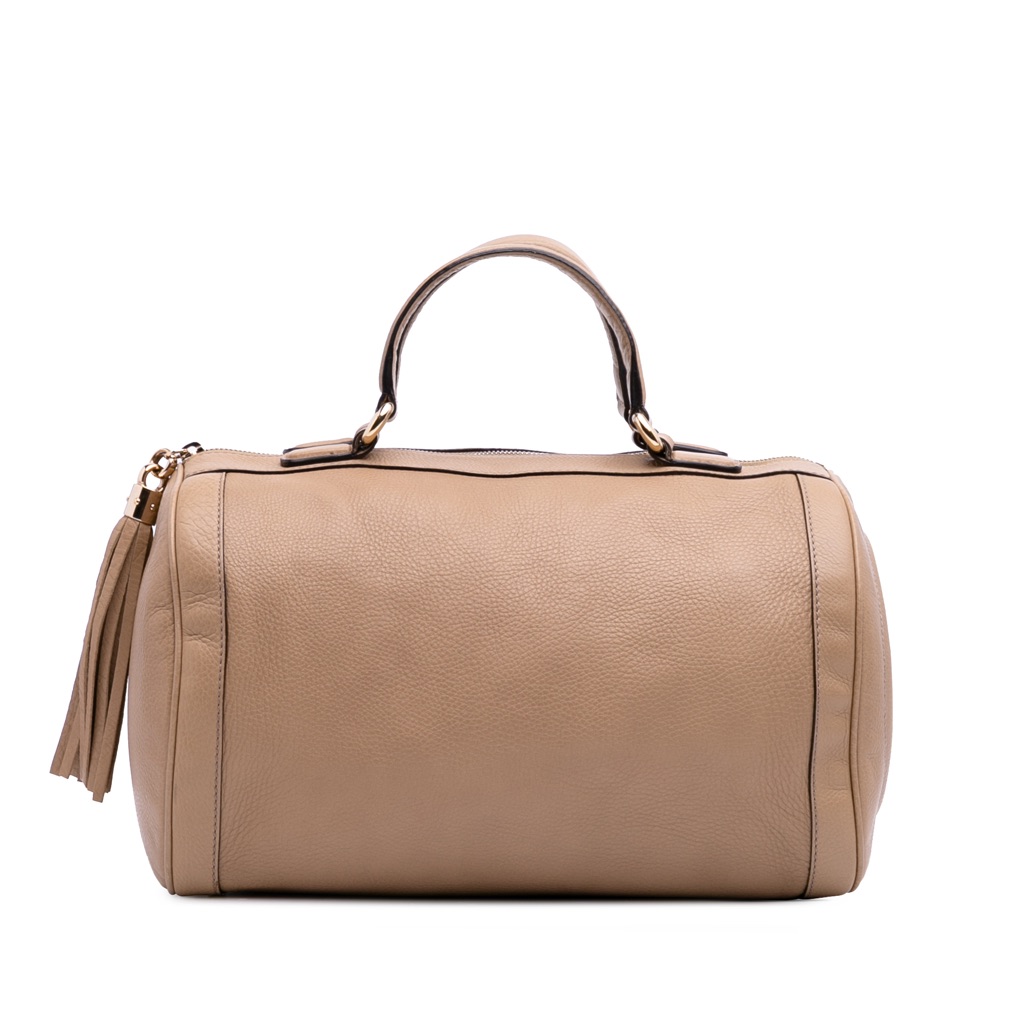 Gucci Pebbled Calfskin Soho Cellarius Boston