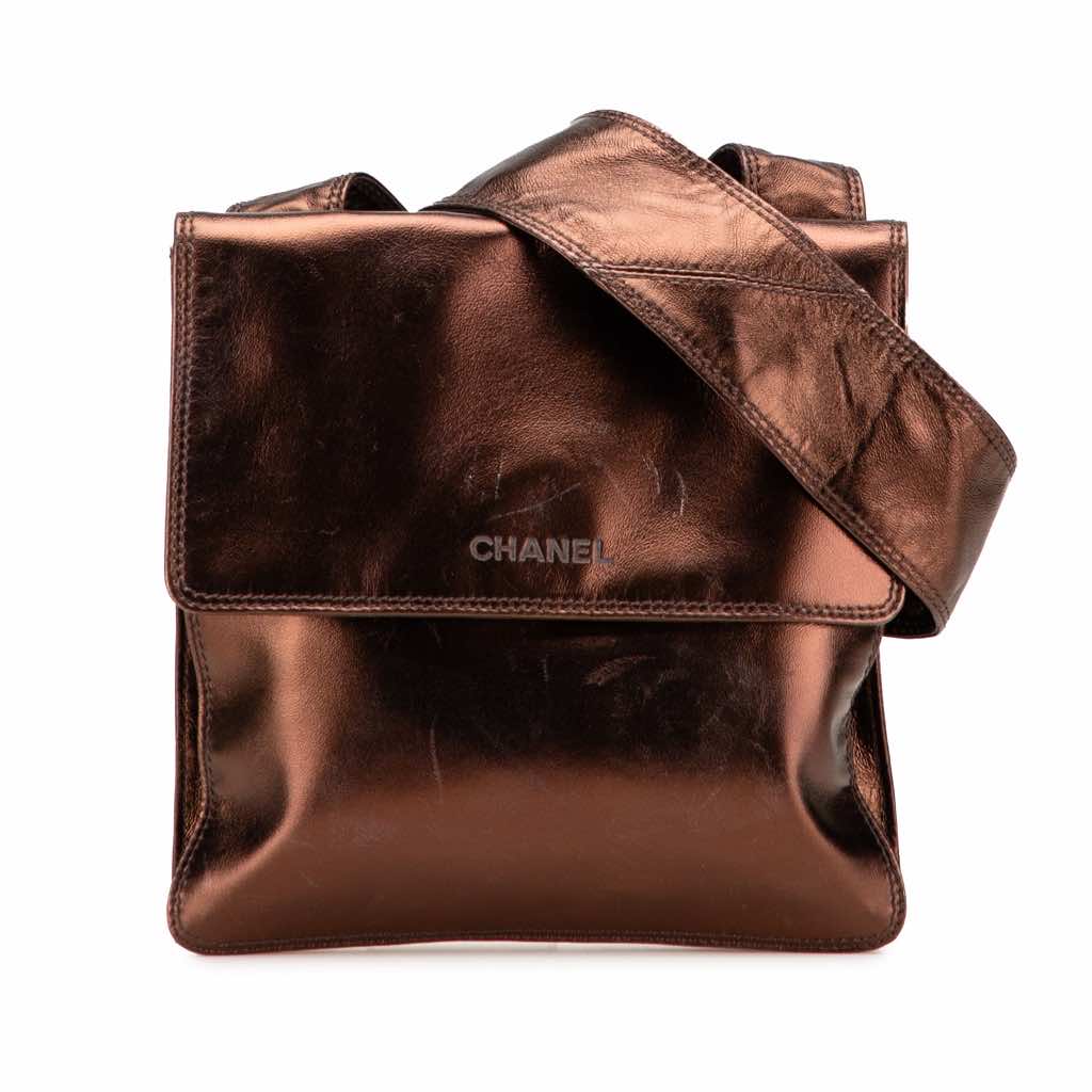 Chanel Metallic Lambskin Flap Crossbody