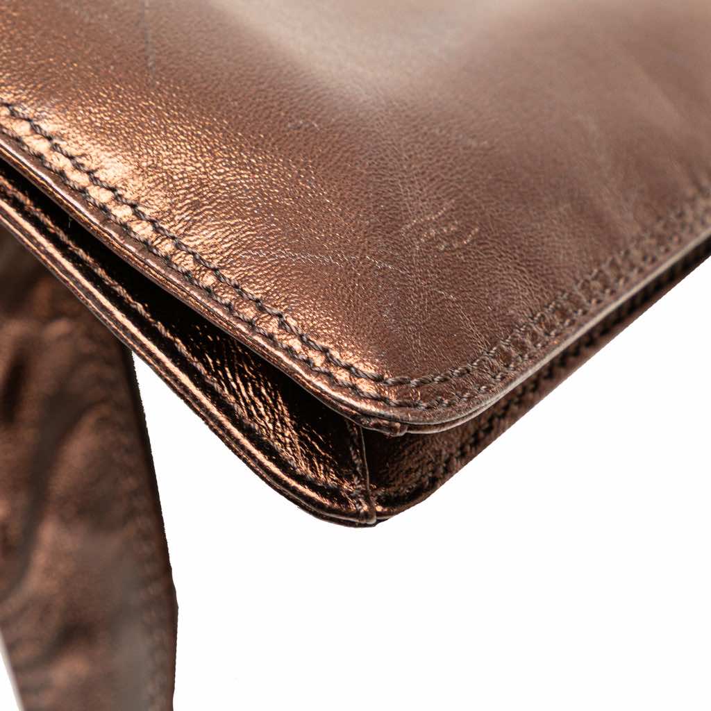 Chanel Metallic Lambskin Flap Crossbody - Image 13