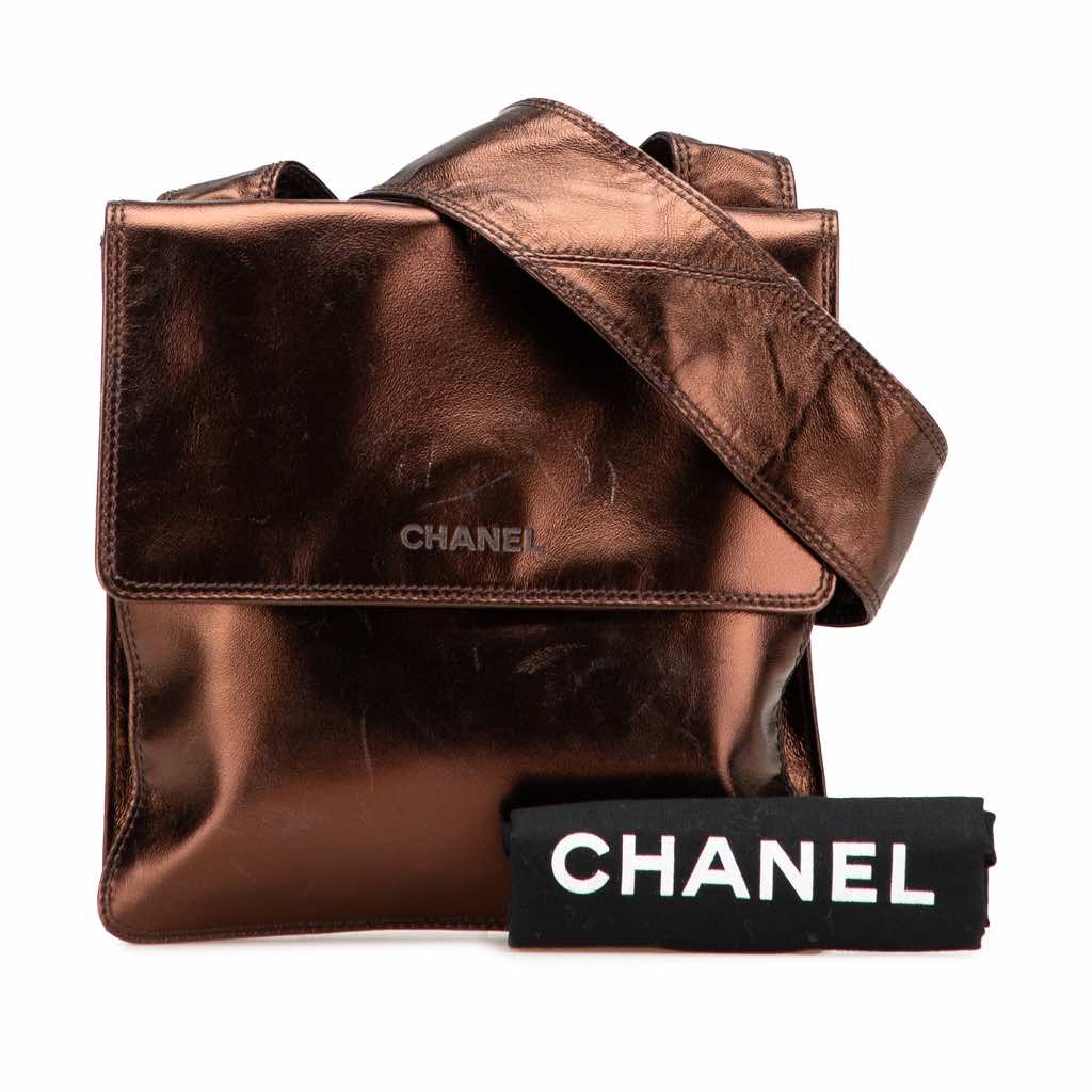 Chanel Metallic Lambskin Flap Crossbody - Image 17