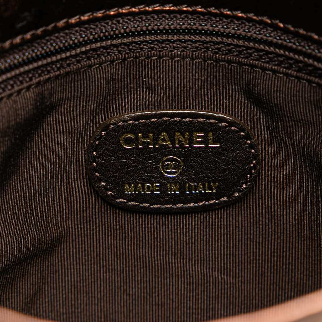 Chanel Metallic Lambskin Flap Crossbody - Side view